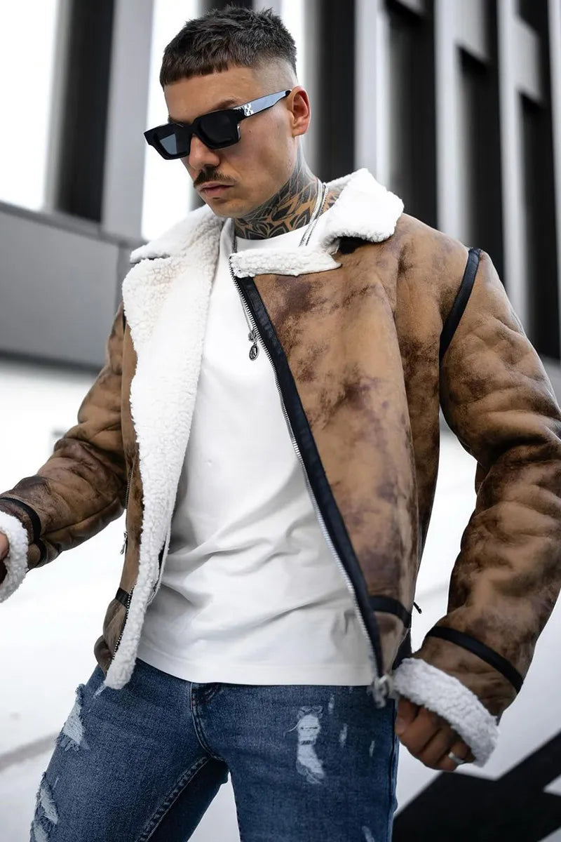 Sherpa™️ Bomber Jacket | Stained Notch Lapel