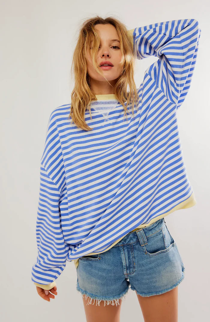 AGATHE | STRIPED OVERSIZED SWEATER