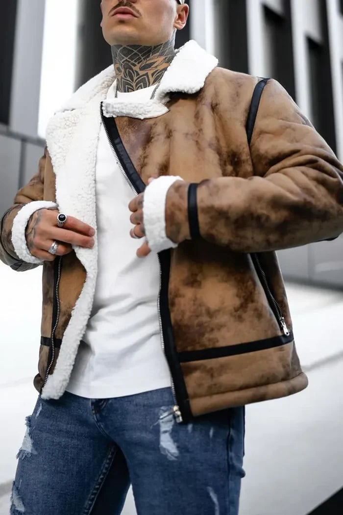 Sherpa™️ Bomber Jacket | Stained Notch Lapel