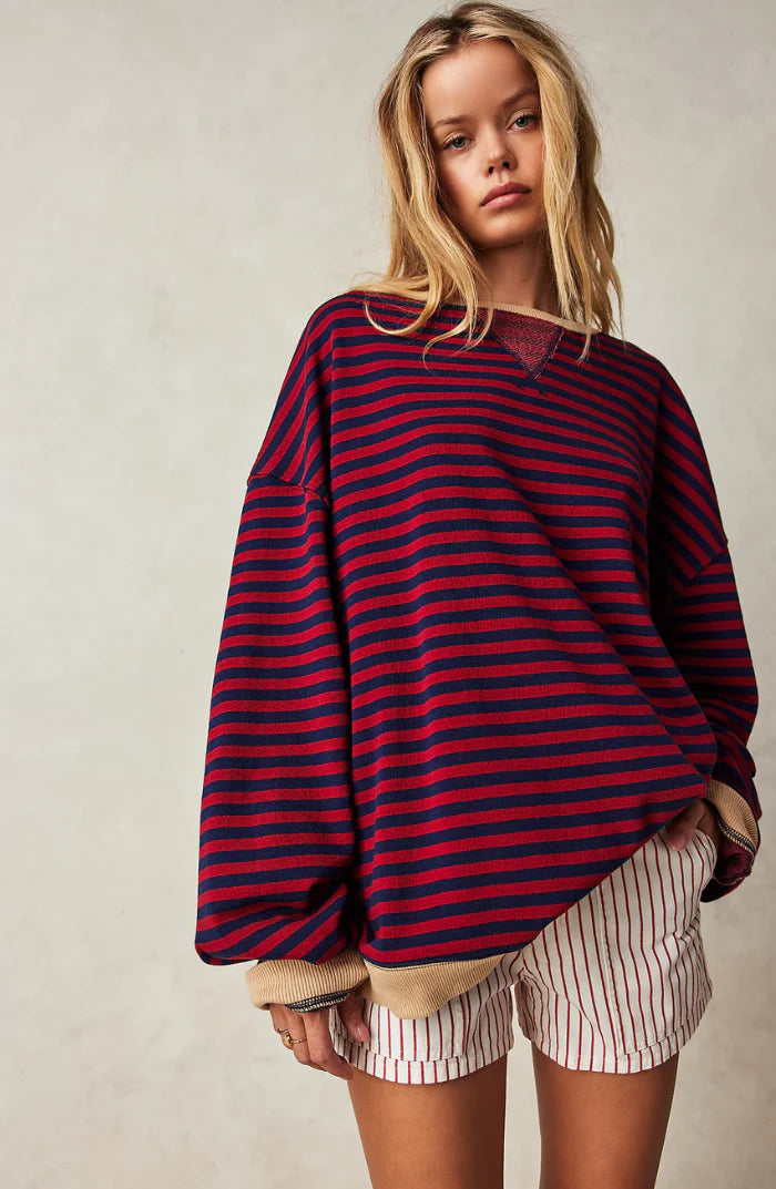 AGATHE | STRIPED OVERSIZED SWEATER