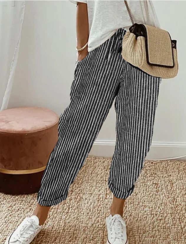 Aloisia™️ |  Striped cotton pants