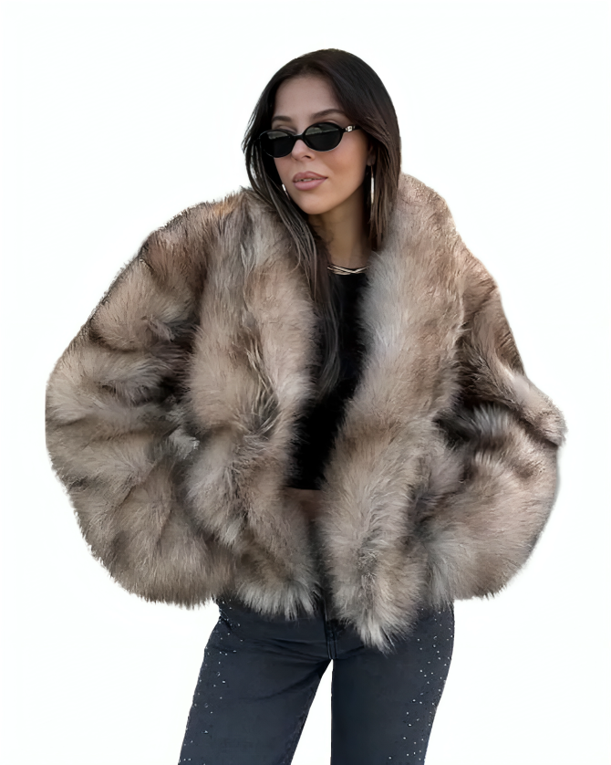 Chic Luxurious Faux Fur Coat