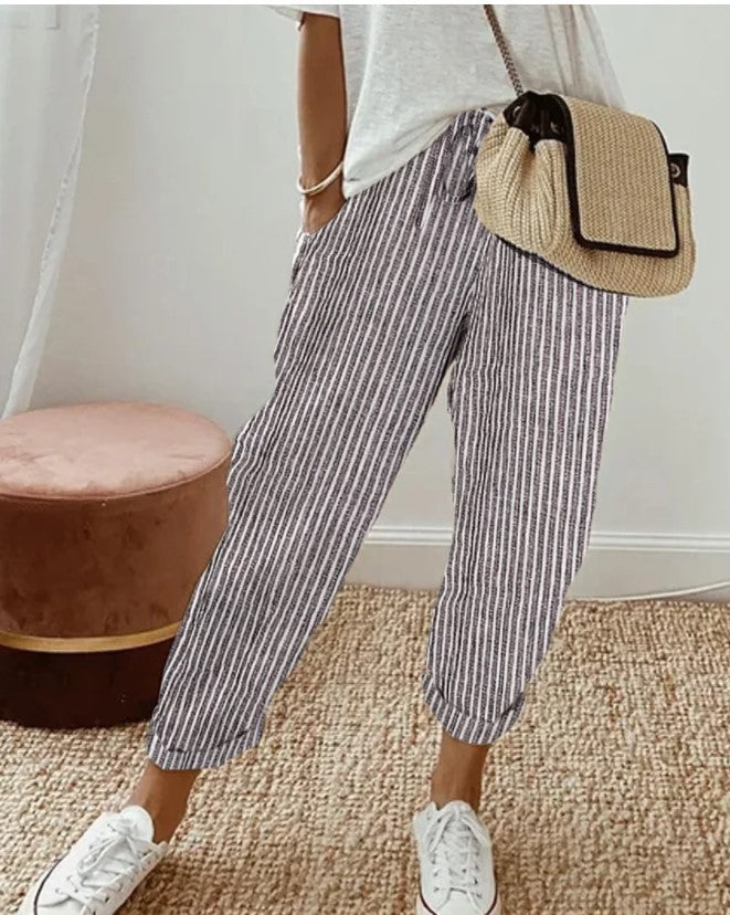 Aloisia™️ |  Striped cotton pants