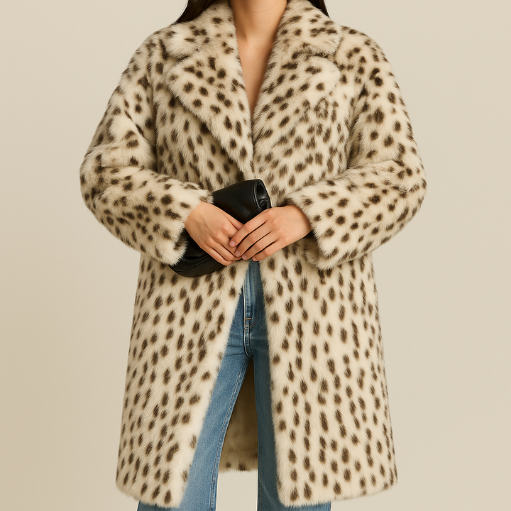 Luxe Snow Leopard Coat