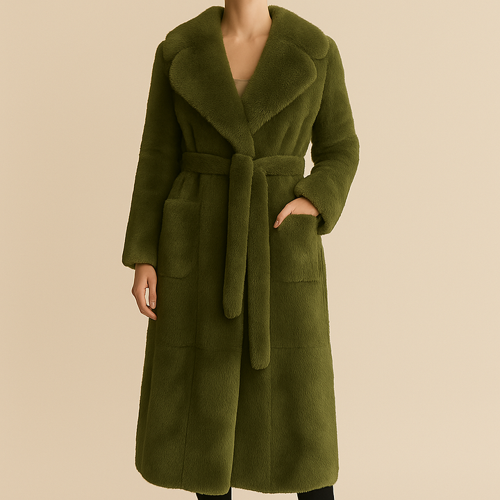 Velvet Luxe Belted Coat