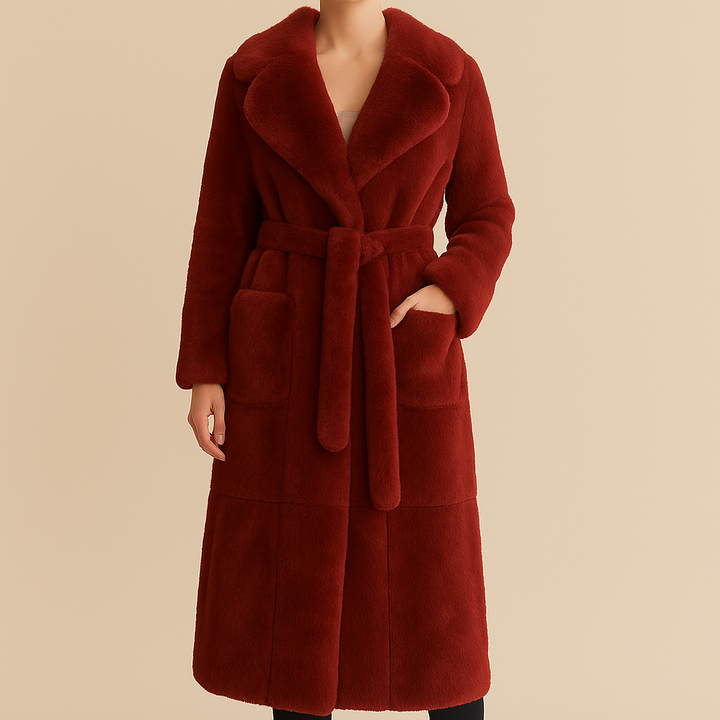 Velvet Luxe Belted Coat