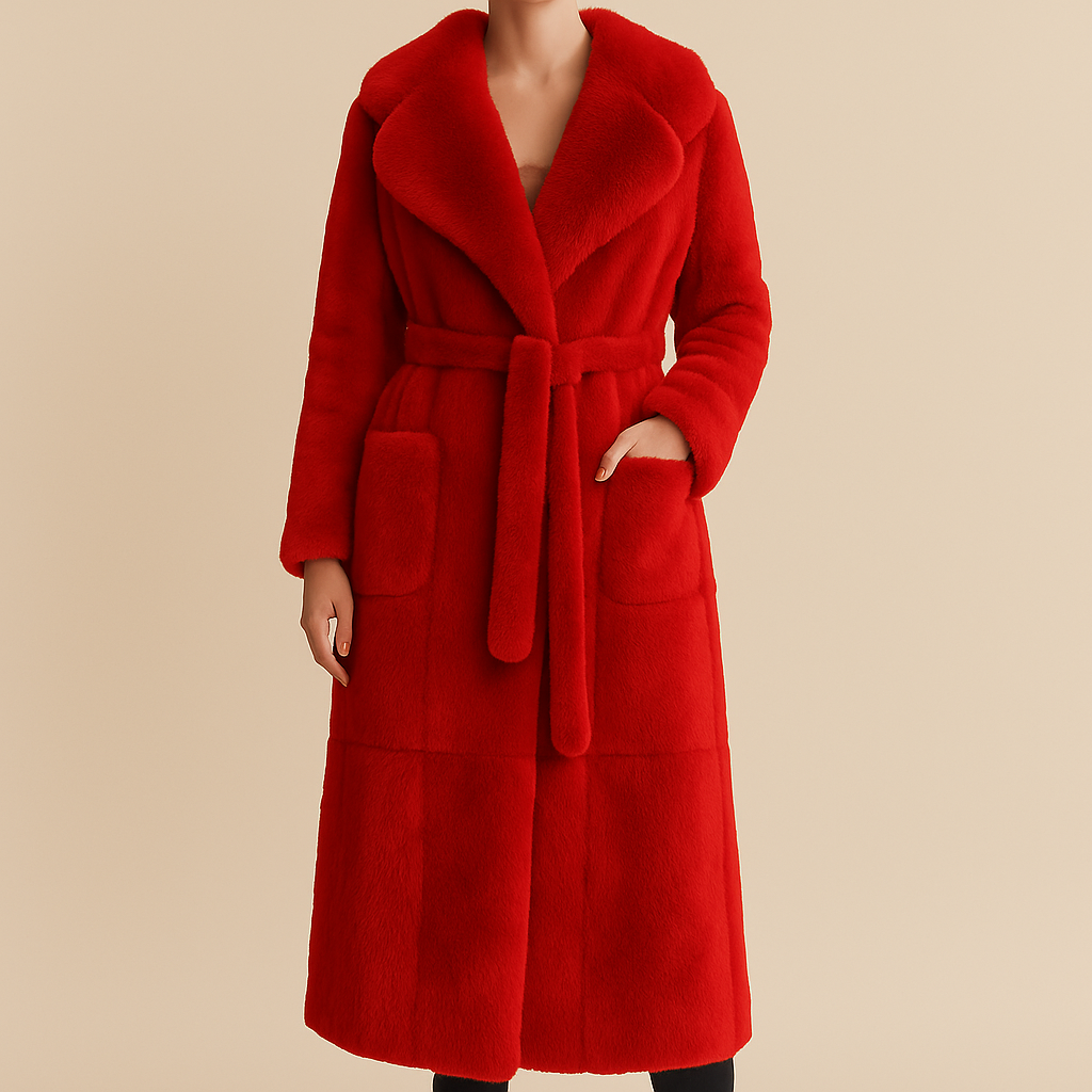 Velvet Luxe Belted Coat