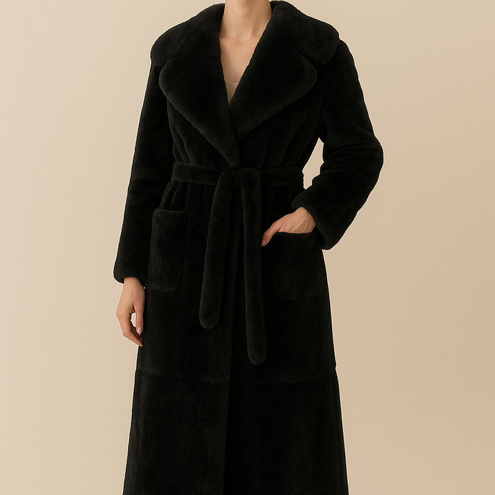 Velvet Luxe Belted Coat