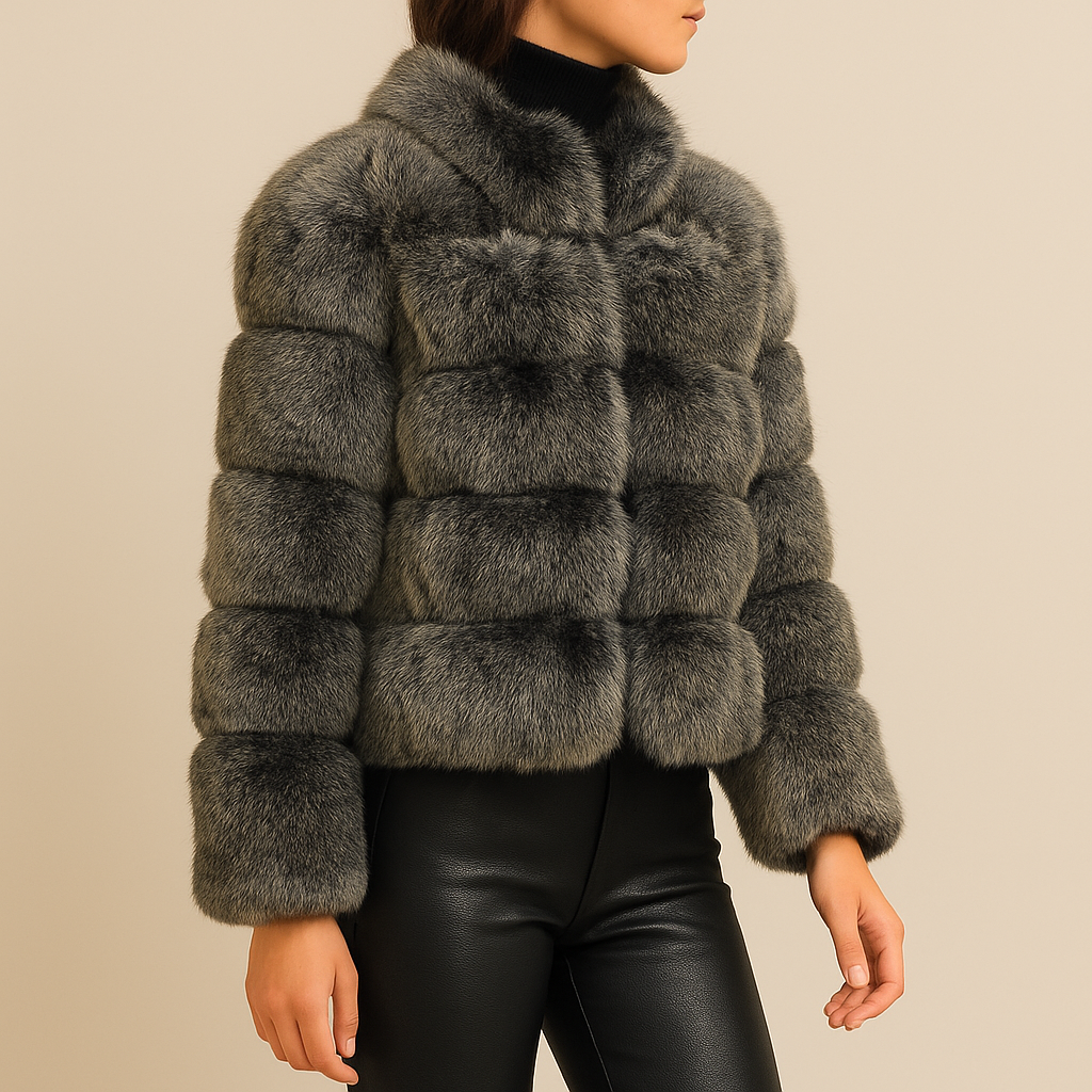 Royal Plush Stand-Collar Jacket