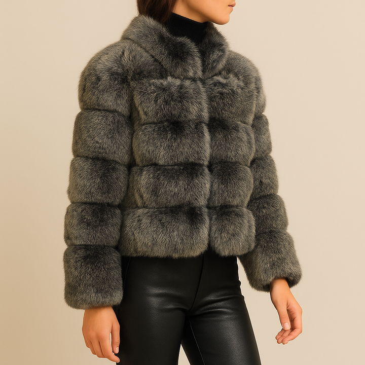 Royal Plush Stand-Collar Jacket