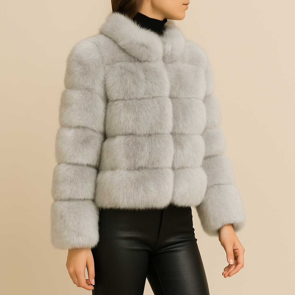 Royal Plush Stand-Collar Jacket