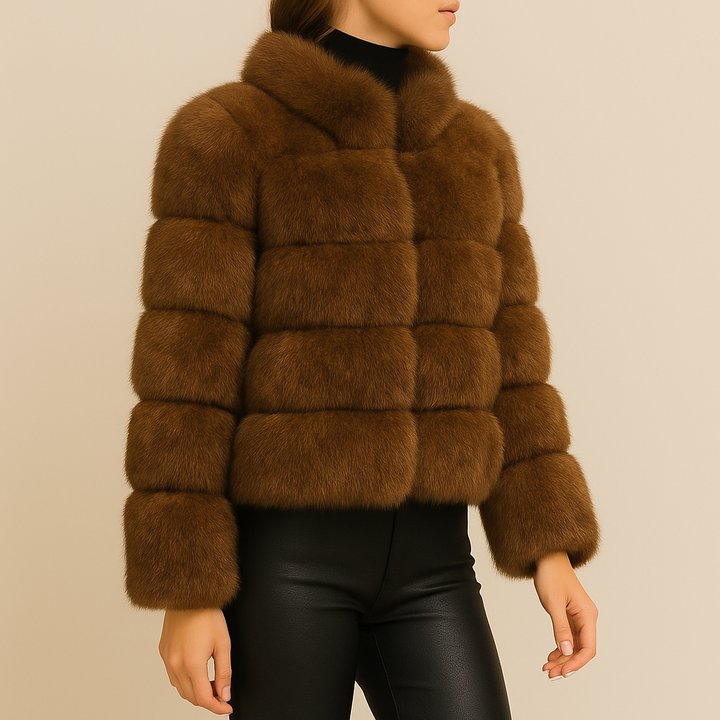 Royal Plush Stand-Collar Jacket