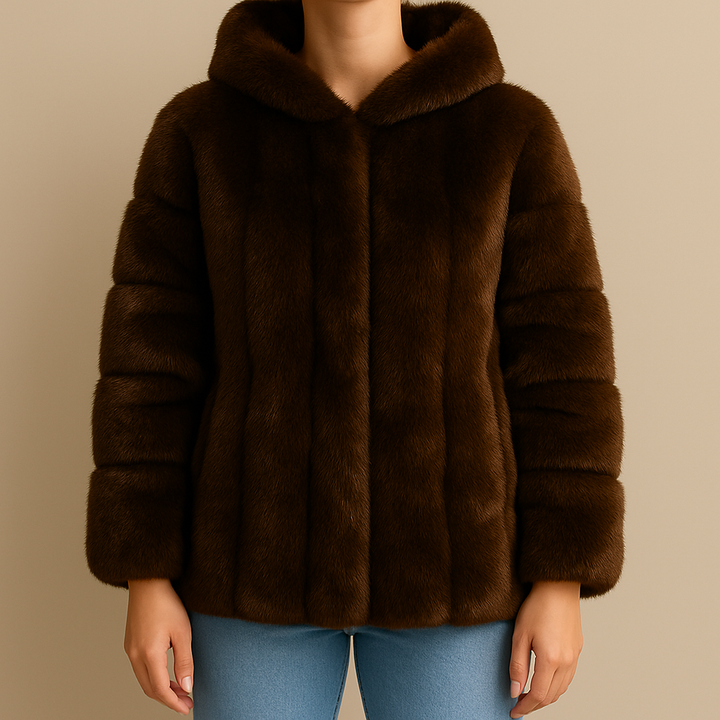 Frosted Luxe Hooded Coat