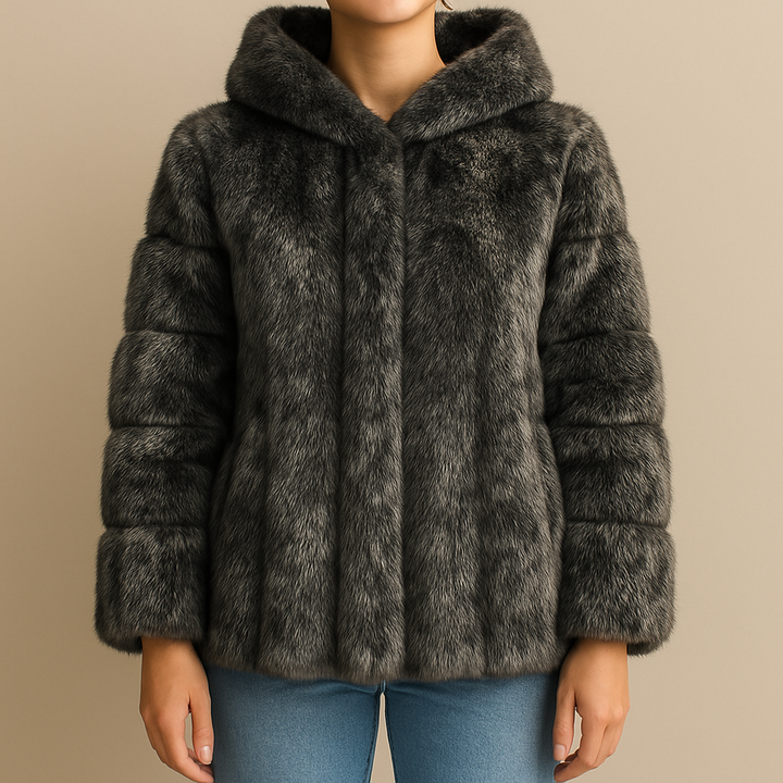 Frosted Luxe Hooded Coat