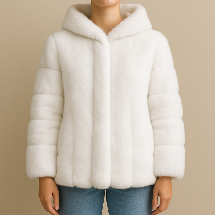 Frosted Luxe Hooded Coat