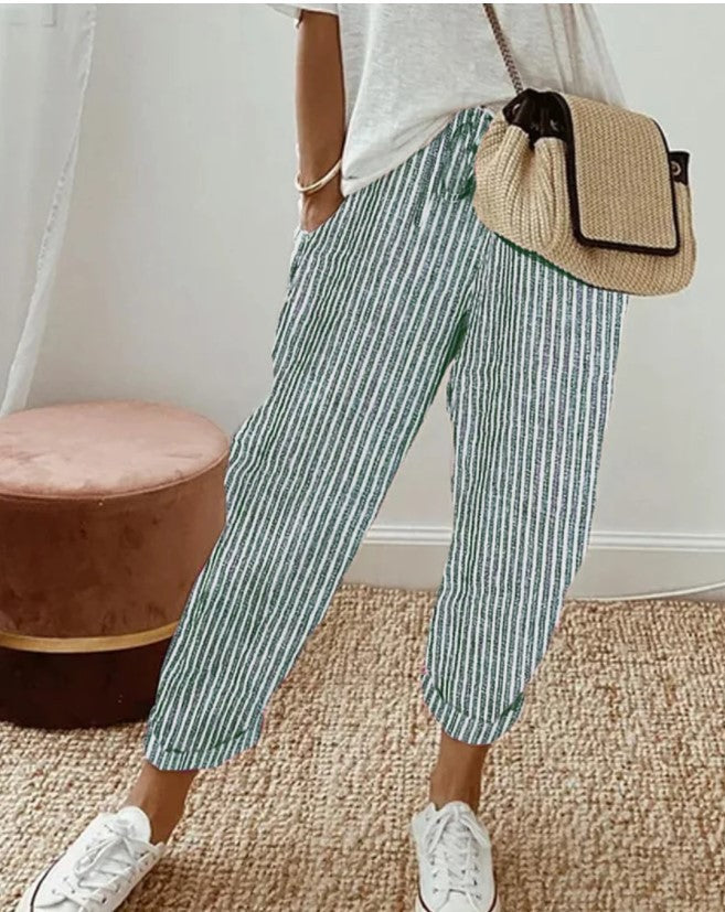 Aloisia™️ |  Striped cotton pants