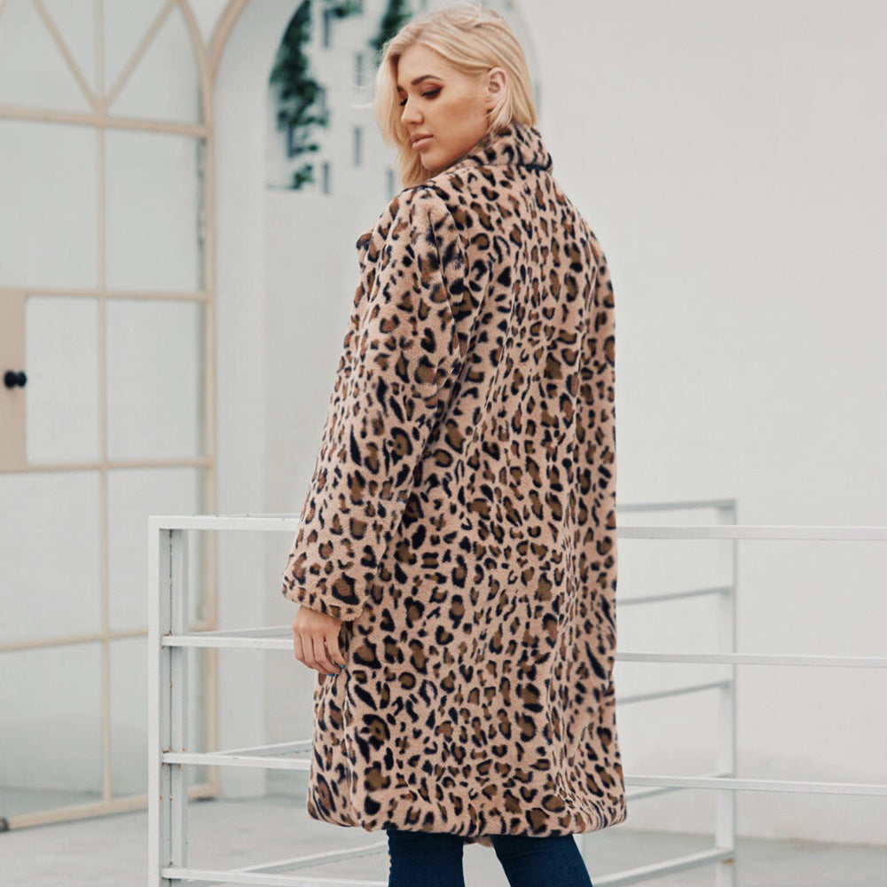 Esme - Leopard Fleece Coat