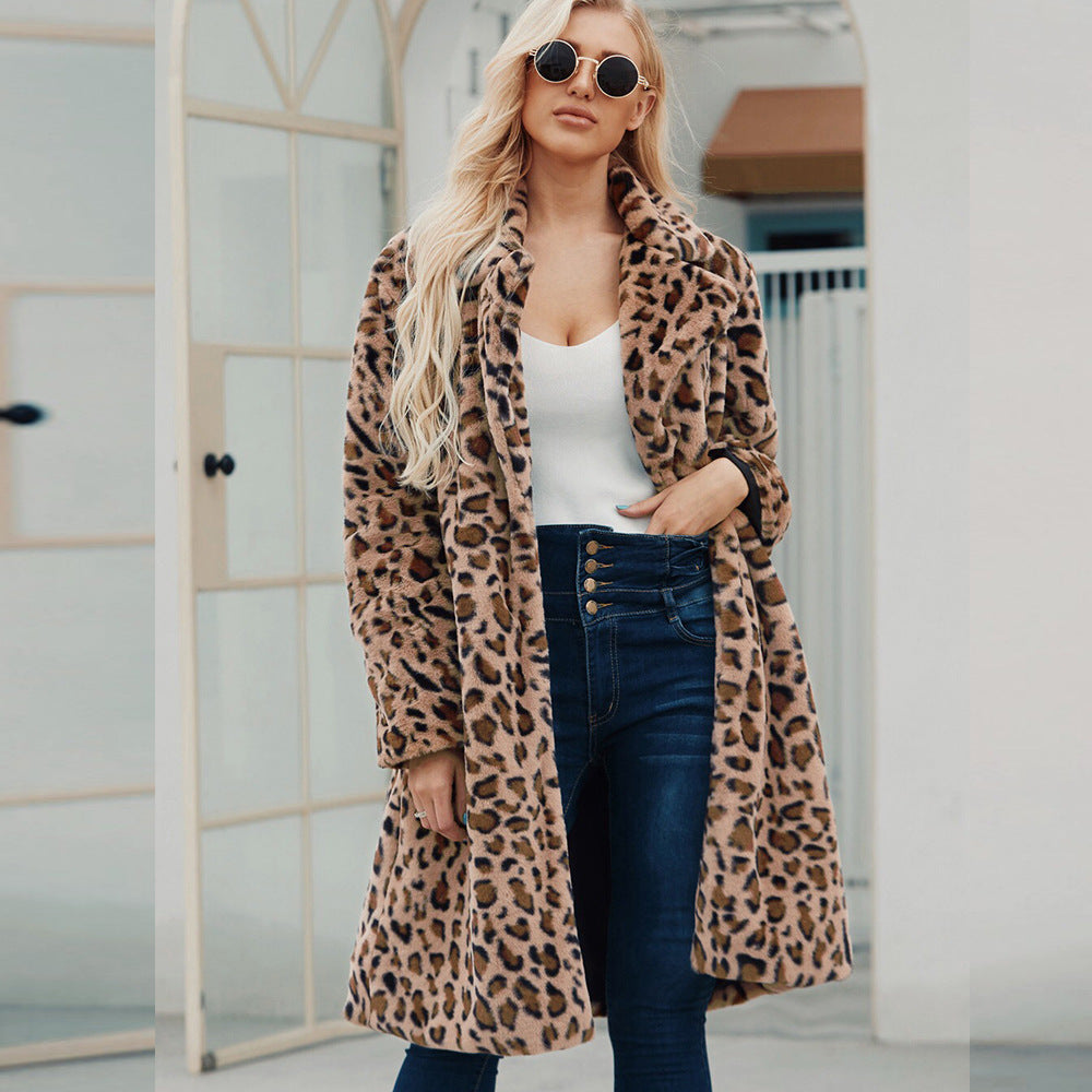 Esme - Leopard Fleece Coat