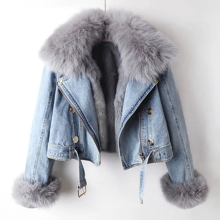 Eleanor - Fur-Lining Denim Jacket