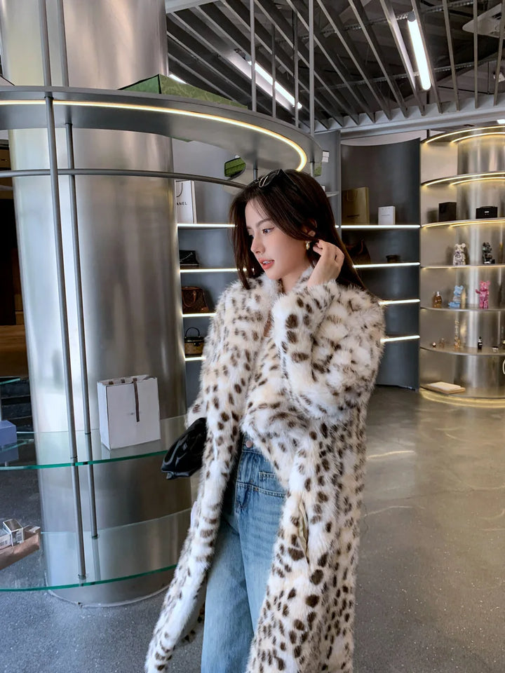 Luxe Leopard Faux Fur Coat