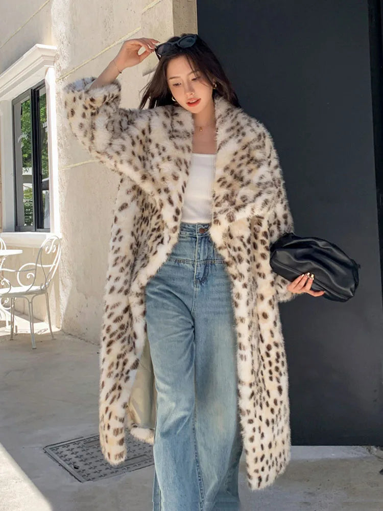 Luxe Leopard Faux Fur Coat