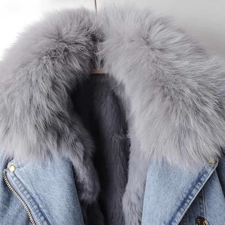 Eleanor - Fur-Lining Denim Jacket