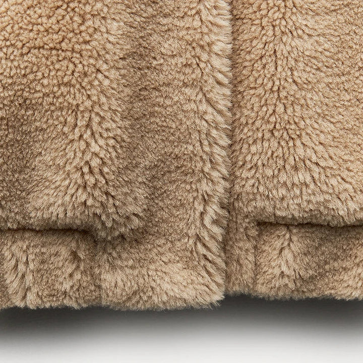 Plush Lambswool Fur Coat