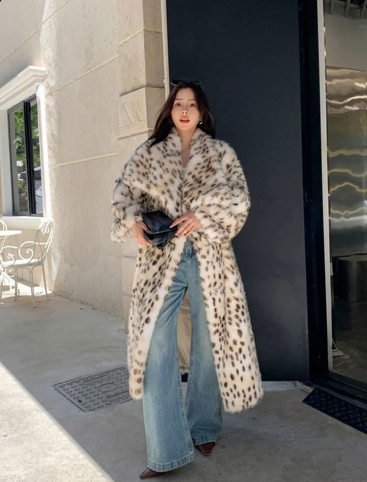 Luxe Leopard Faux Fur Coat