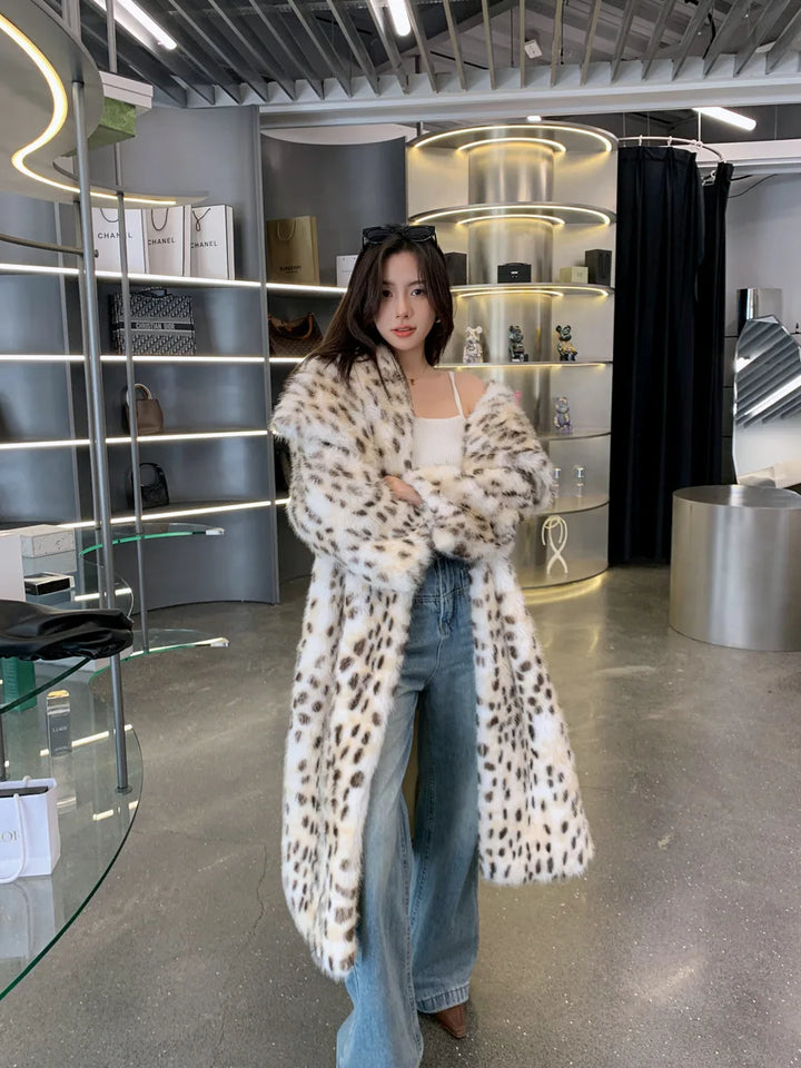 Luxe Leopard Faux Fur Coat