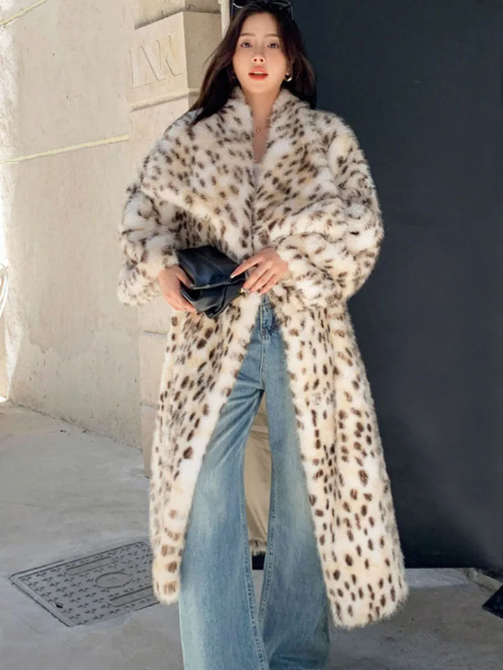 Luxe Leopard Faux Fur Coat