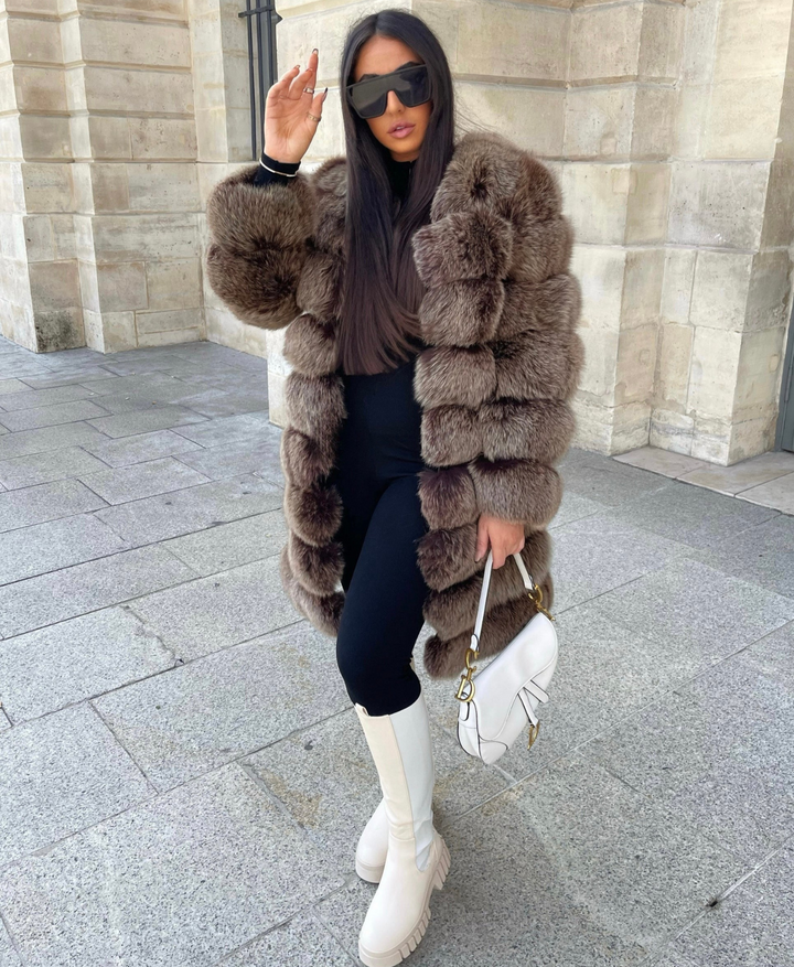 Detachable Chic Long Fur Coat