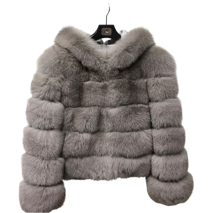 Cropped Cozy Hooded Fur Coat