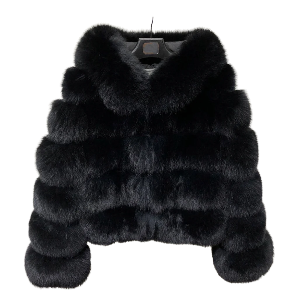 Cropped Cozy Hooded Fur Coat