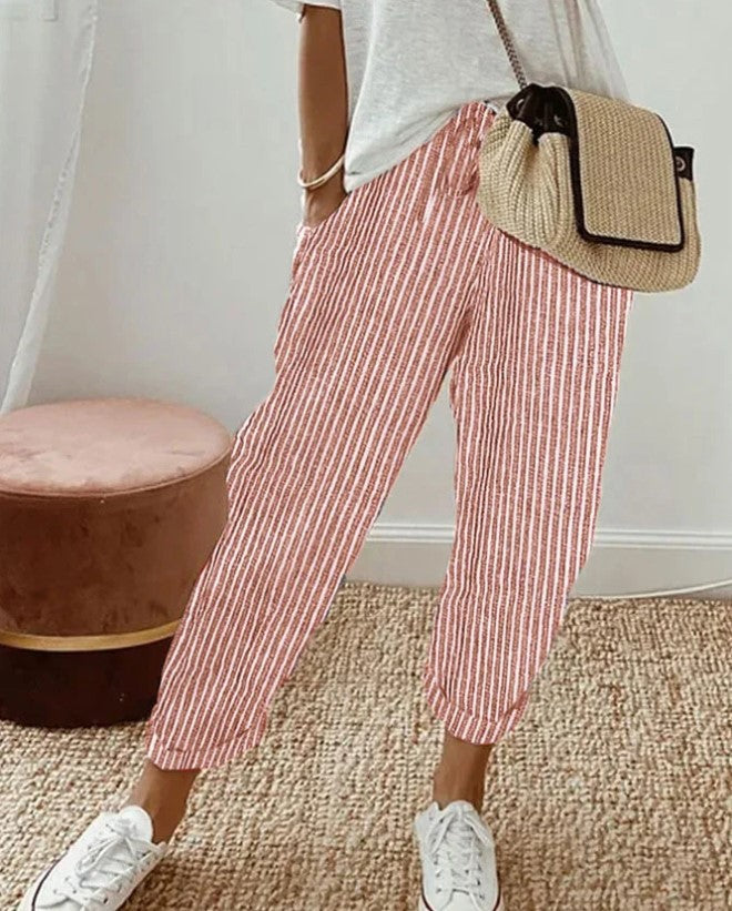 Aloisia™️ |  Striped cotton pants