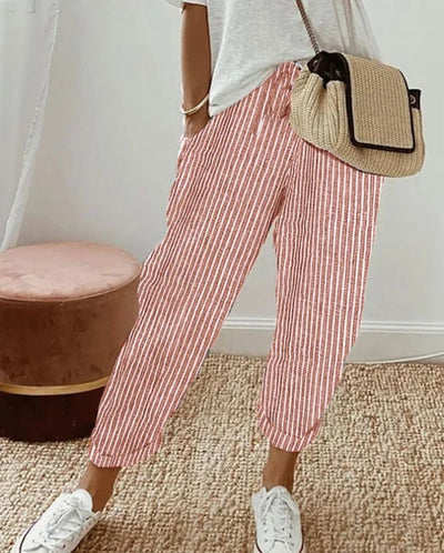 Aloisia™️ |  Striped cotton pants