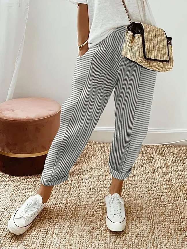 Aloisia™️ |  Striped cotton pants