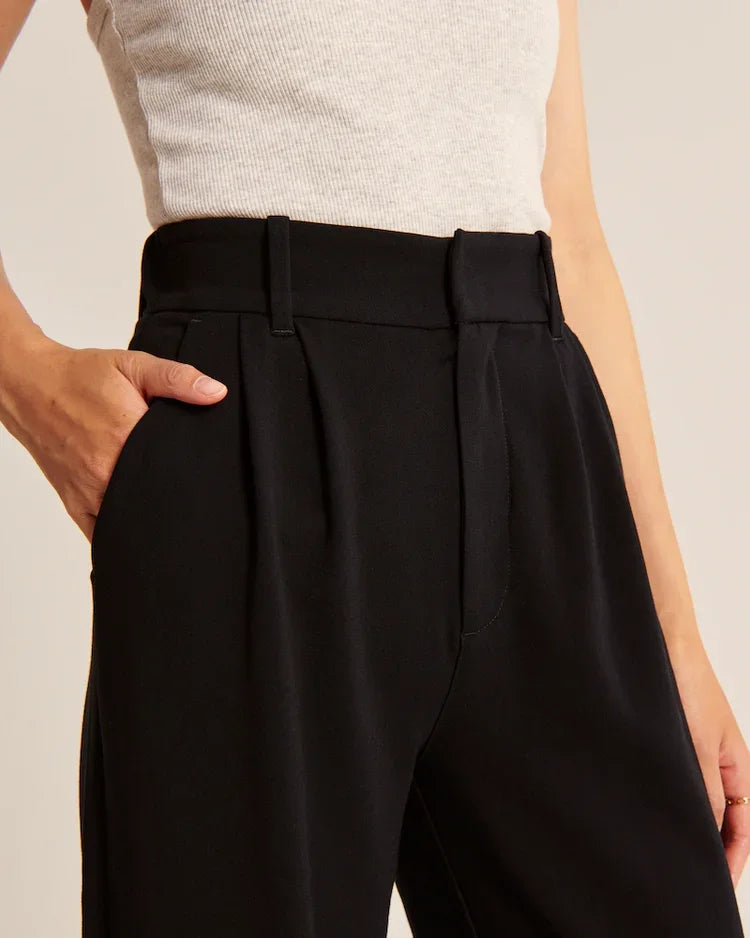 Sophie™️ | Chic Black High Waisted Trousers