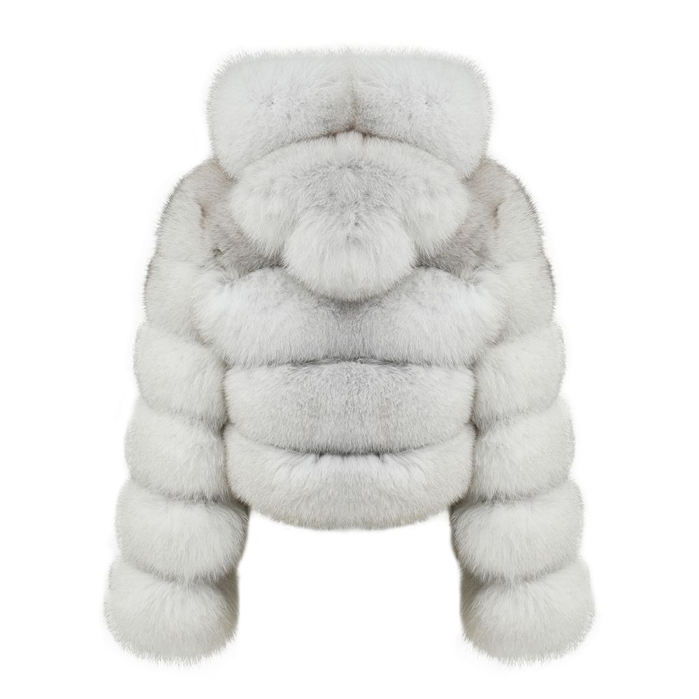 Cropped Cozy Hooded Fur Coat