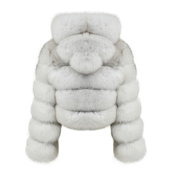 Cropped Cozy Hooded Fur Coat