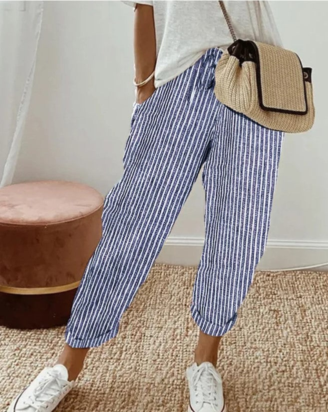 Aloisia™️ |  Striped cotton pants